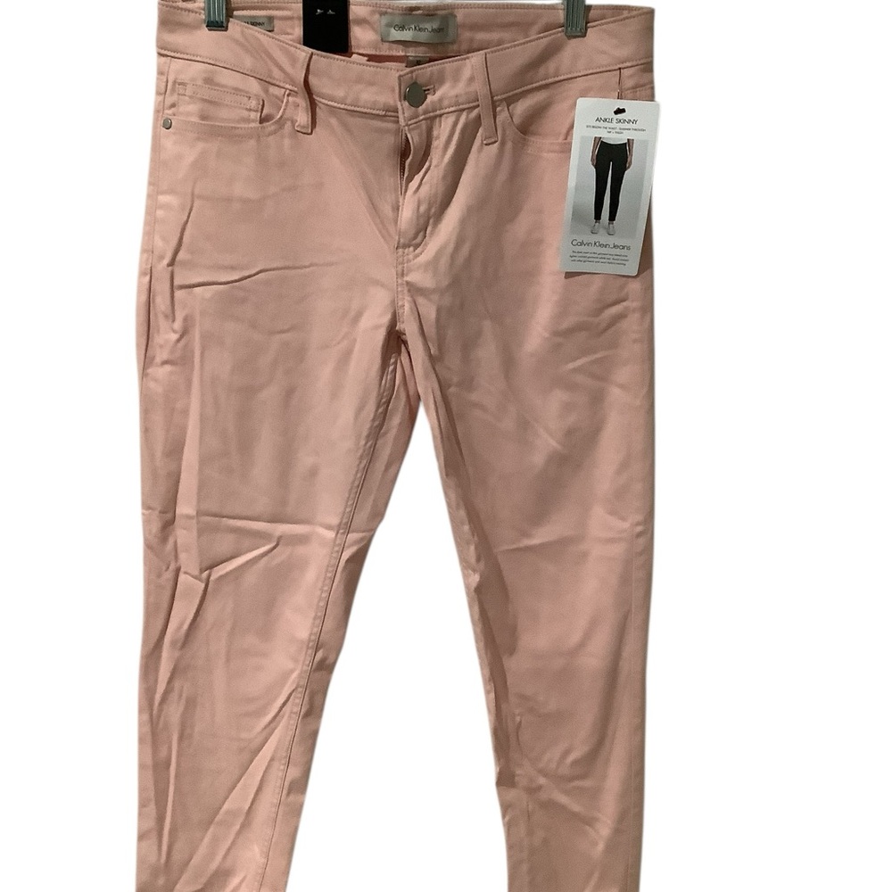 Calvin Klein Women's Chintz Rose Pink Skinny Ankle Jeans BRAND NEW